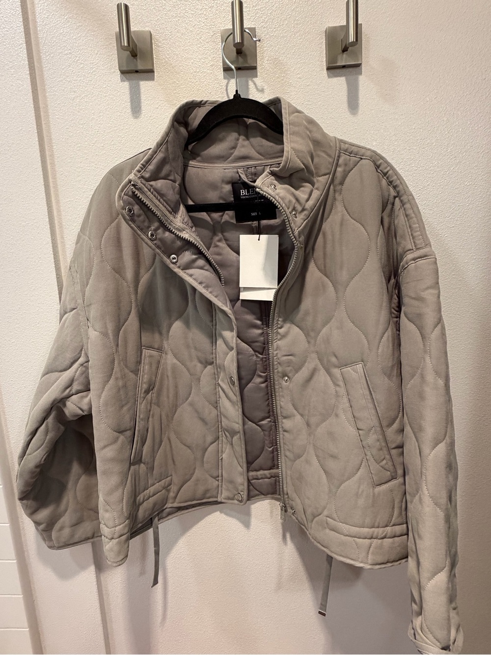 Quilted Light Green Jacket